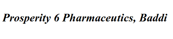 Prosperity 6 Pharmaceutics Job Opening